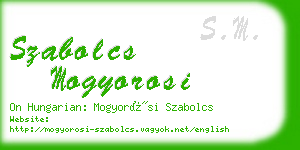 szabolcs mogyorosi business card